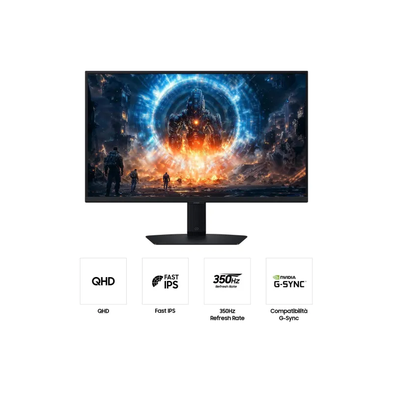 LCD Monitor-SAMSUNG-27 -2560 x 1440 pixels-Quad HD-Native aspect ratio 16:9-LCD-Flat-LS27FG602EUXEN