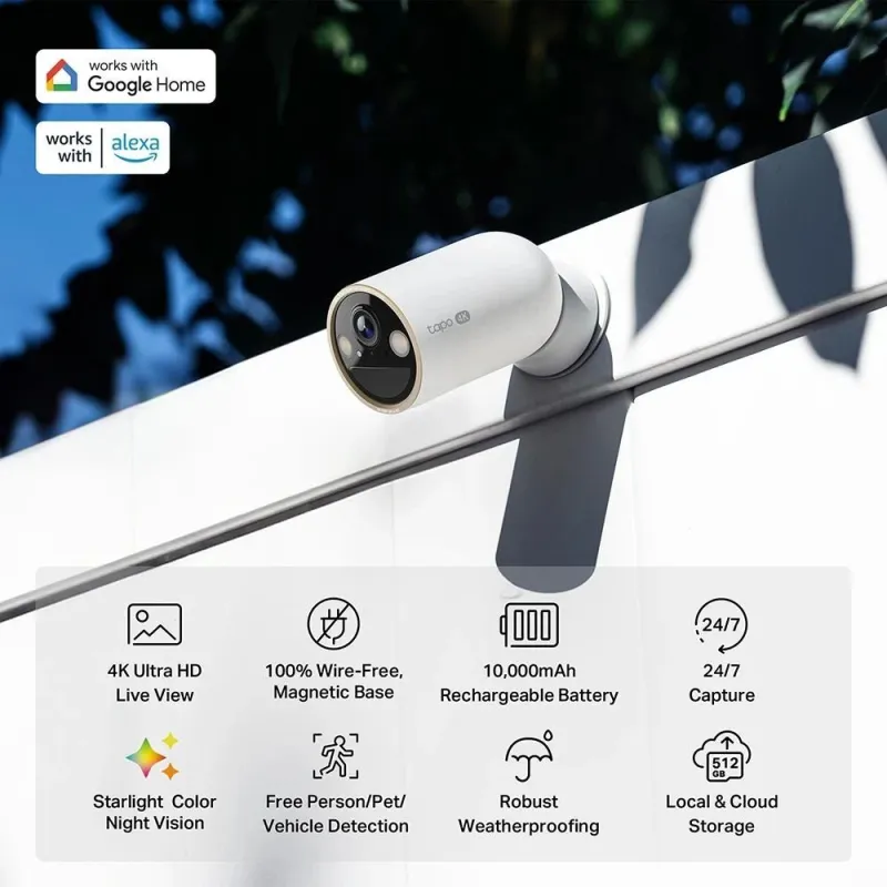 Wrl camera 8mp battery-powered-tapo c460 tp-link