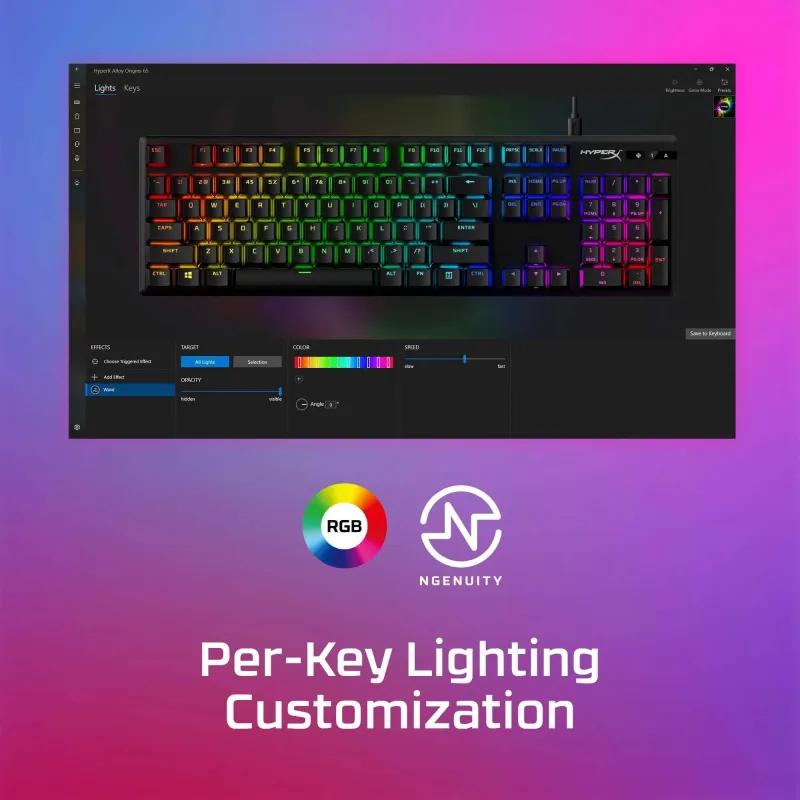 Keyboard alloy origins pbt hx-blue 639n4aaaba hyperx