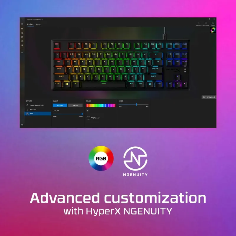 Keyboard alloy origins core-pbt hx blue 639n8aaaba hyperx