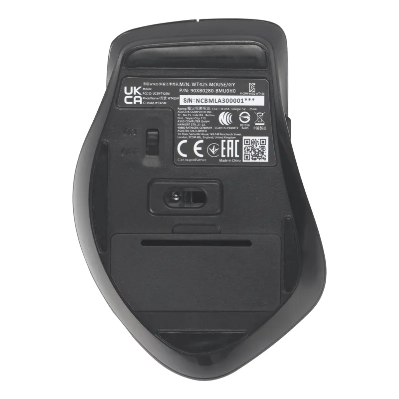 Mouse usb optical wrl wt425-grey 90xb0280-bmu0h0 asus
