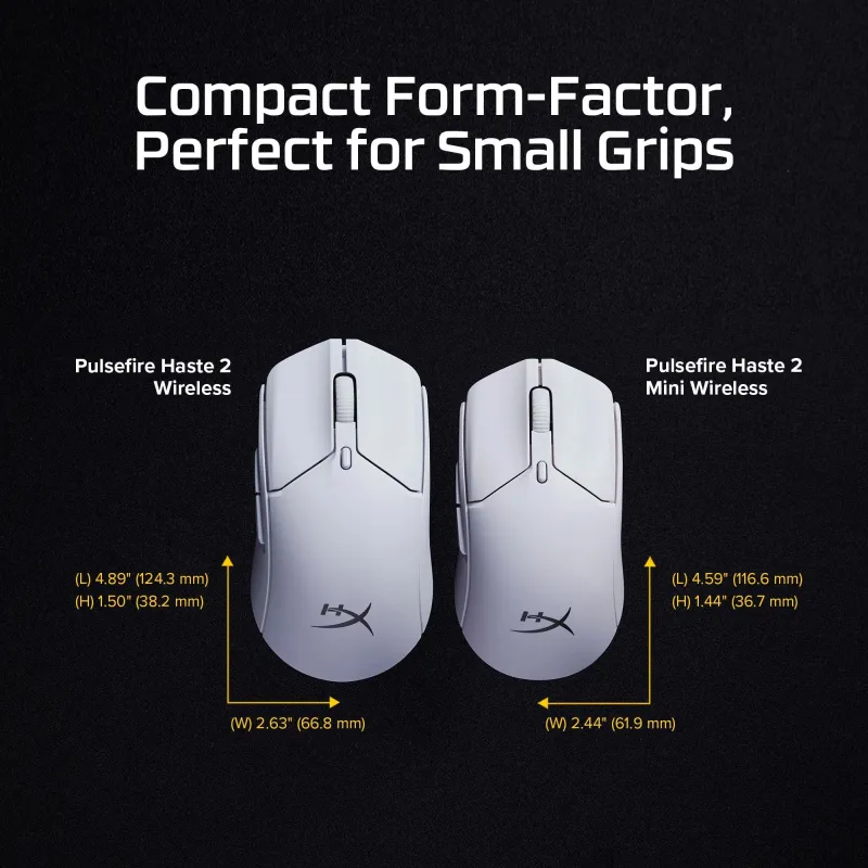 Mouse usb optical hyperx pf-has2 miniwl wht 7d389aa hyperx