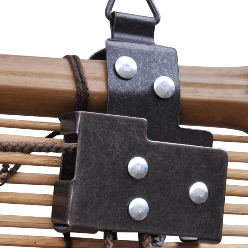 vidaXL ruļļu žalūzija, 140x220 cm, brūns bambuss