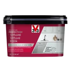 Emaliniai dažai V33 Perfection Kitchen. 2 l. šviesiai pilka