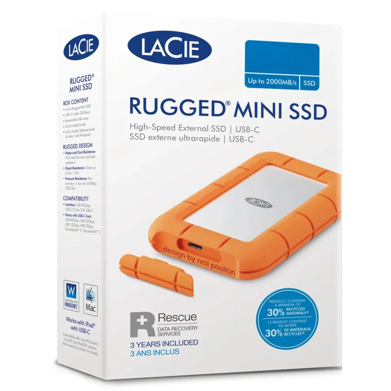External HDD-LACIE-Rugged Mini-5TB-USB 3.0-STJJ5000400