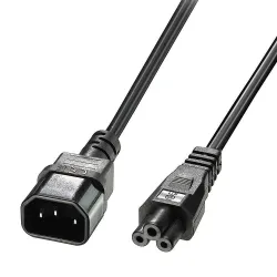 Cable power iec c14 to iec c5-2m 30341 lindy