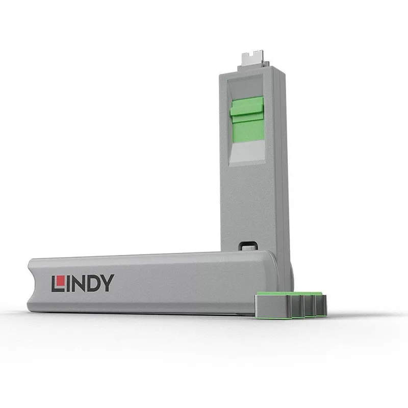 Usb port type-c blocker 4pack-green 40426 lindy