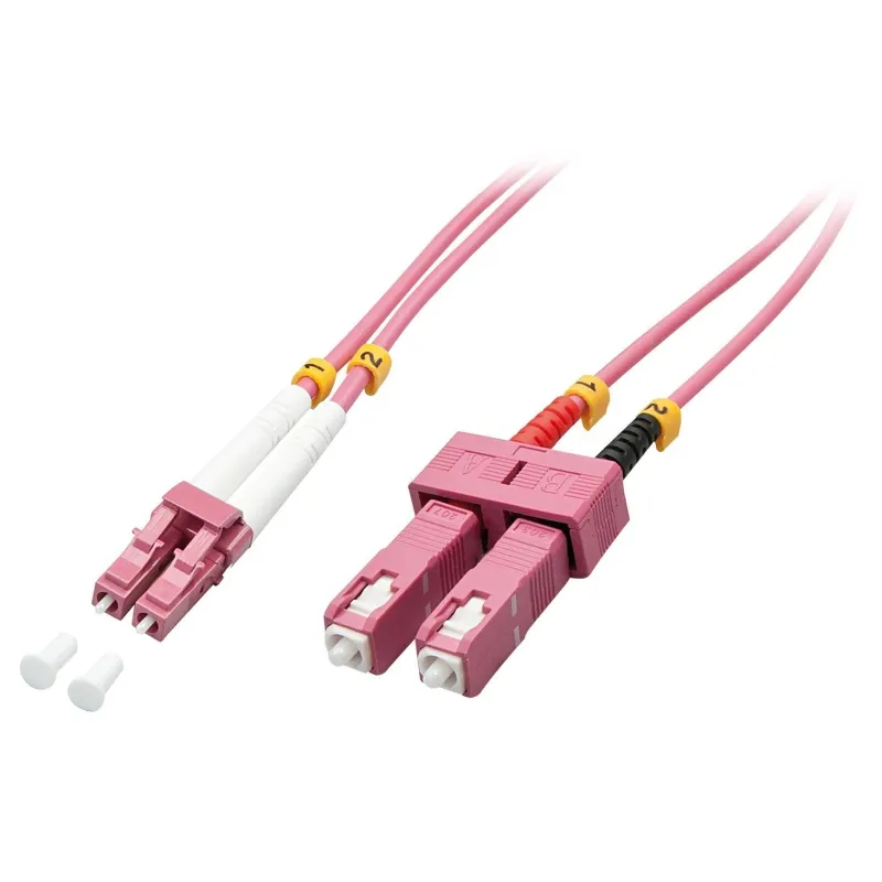 Cable fibre optic lc-sc om4-2m 46361 lindy