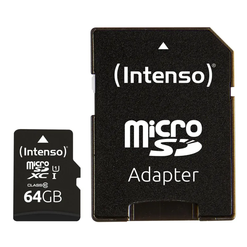 Memory micro sdxc 64gb uhs-i-w-adapter 3423490 intenso