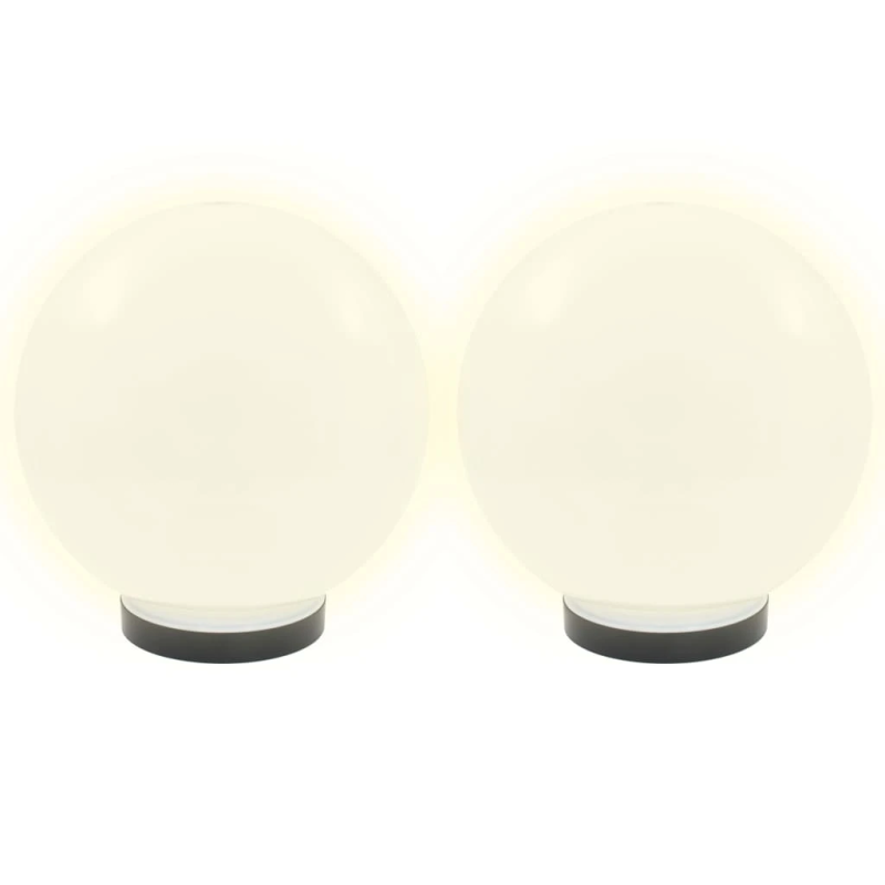 vidaXL LED lampas, 2 gab., sfēriskas, 25 cm, PMMA