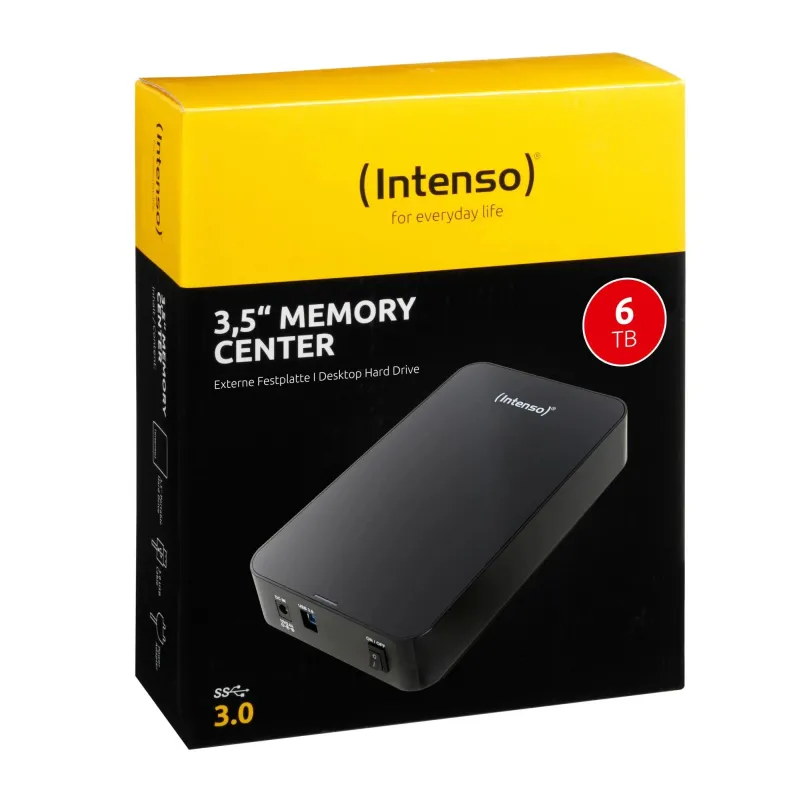 External HDD-INTENSO-6031514-6TB-USB 3.0-Drives 1-Rotation speed 5400 rpm-Black-6031514