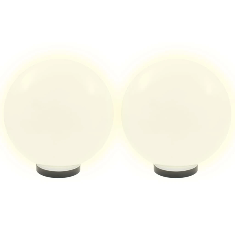 vidaXL LED lampas, 2 gab., sfēriskas, 30 cm, PMMA