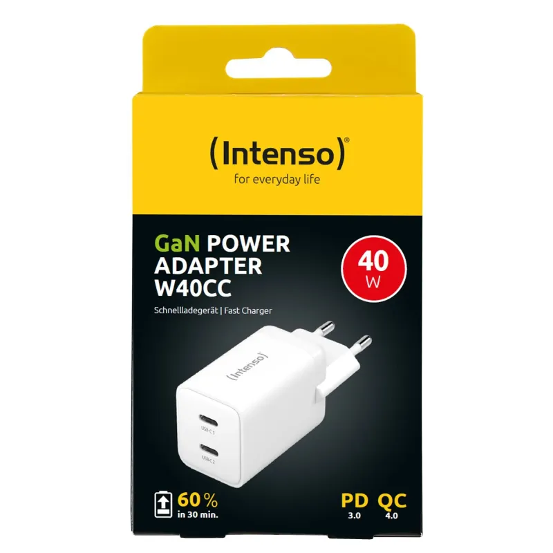 Power adapter 2xusb-c gan-7804012 intenso