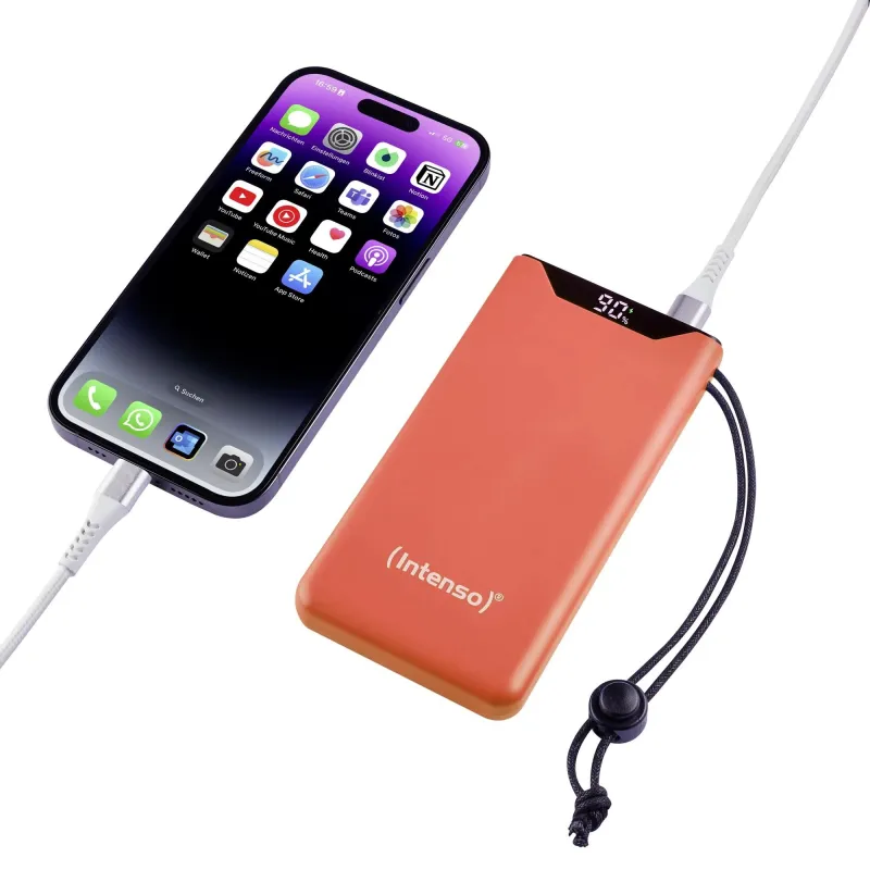 Power bank usb 10000mah qc3.0-orange f10000 7332038 intenso