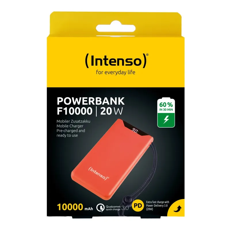 Power bank usb 10000mah qc3.0-orange f10000 7332038 intenso