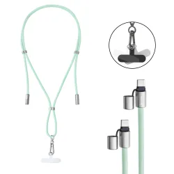 Cable usb-c to usb-c 1.65m-lanyard green 7991007 intenso