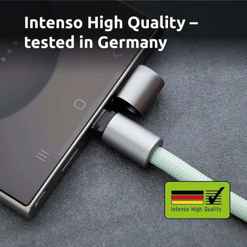 Cable usb-c to usb-c 1.65m-lanyard green 7991007 intenso