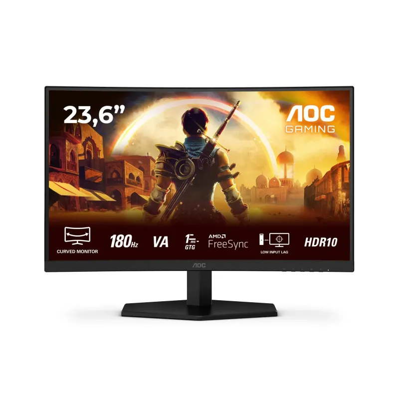 LCD Monitor-AOC-23.6 -1920 x 1080 pixels-Full HD-Native aspect ratio 16:9-LED-Curved-C24G42E