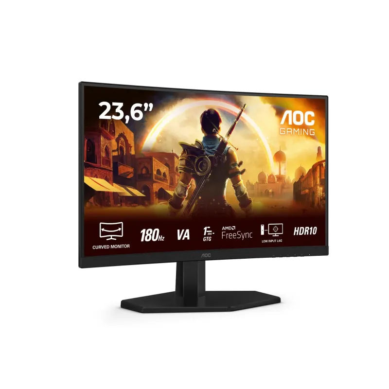 LCD Monitor-AOC-23.6 -1920 x 1080 pixels-Full HD-Native aspect ratio 16:9-LED-Curved-C24G42E