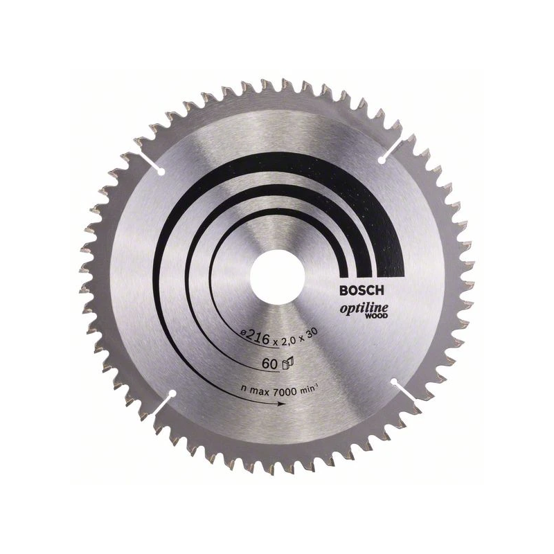 Stacionārā ripzāģa disks 216x30x60, kokam