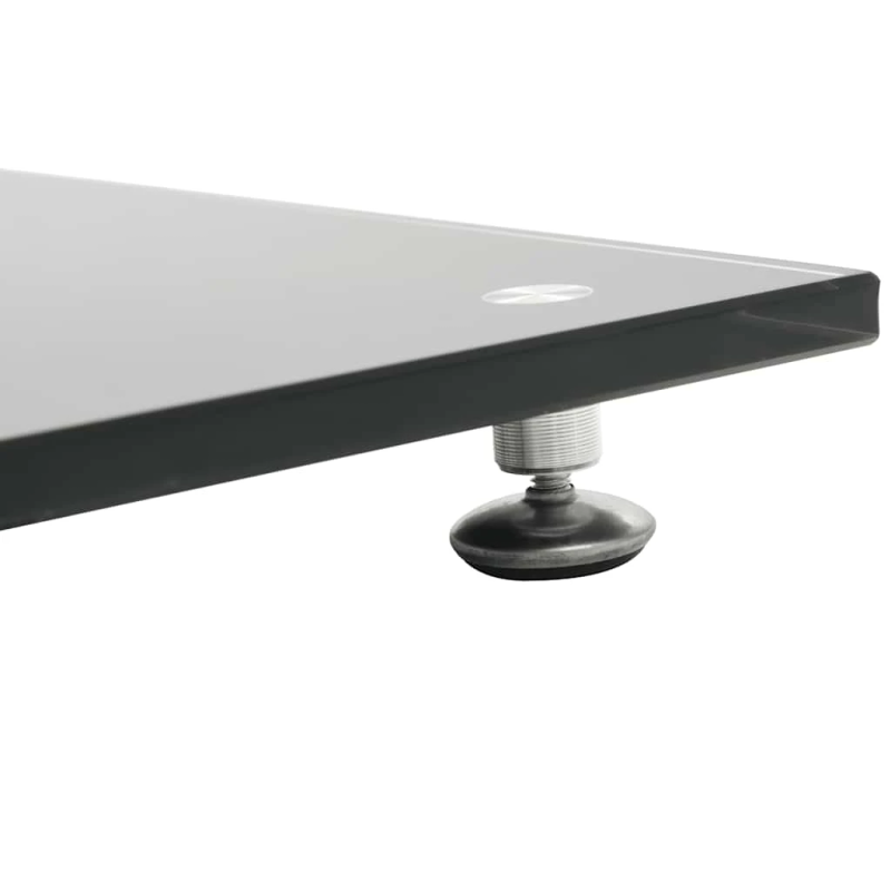 vidaXL skaļruņu statīvi, 2 gab., rūdīts stikls, 2 balsti, melni