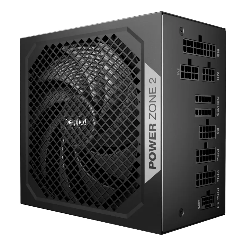 Power Supply-BE QUIET-POWER ZONE 2-850 Watts-Peak Power 920 Watts-Efficiency 80 PLUS PLATINIUM-MTBF 100000 hours-BP007EU