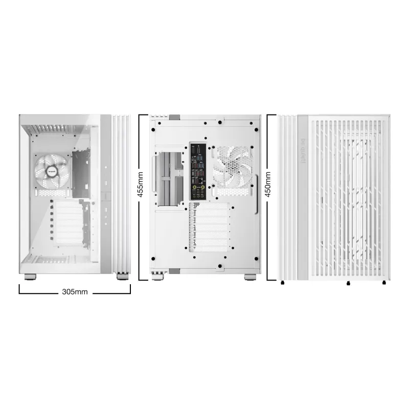 Case-BE QUIET-LIGHT BASE 600 LX-Tower-ATX-MicroATX-MiniITX-Colour White-BGW68