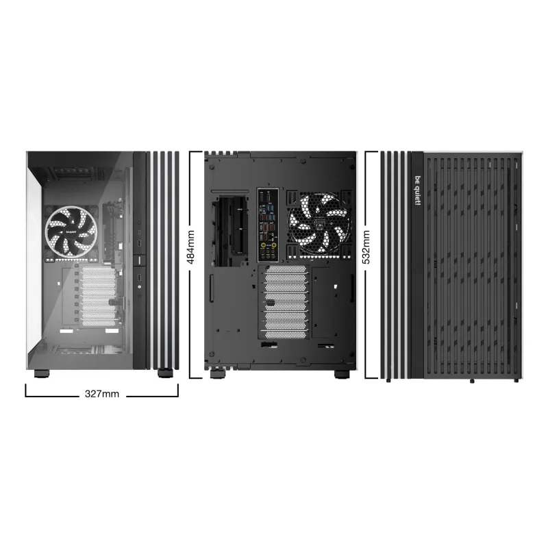 Case-BE QUIET-LIGHT BASE 900 FX-Tower-Case product features Transparent panel-ATX-EATX-MicroATX-MiniITX-XL-ATX-Colour