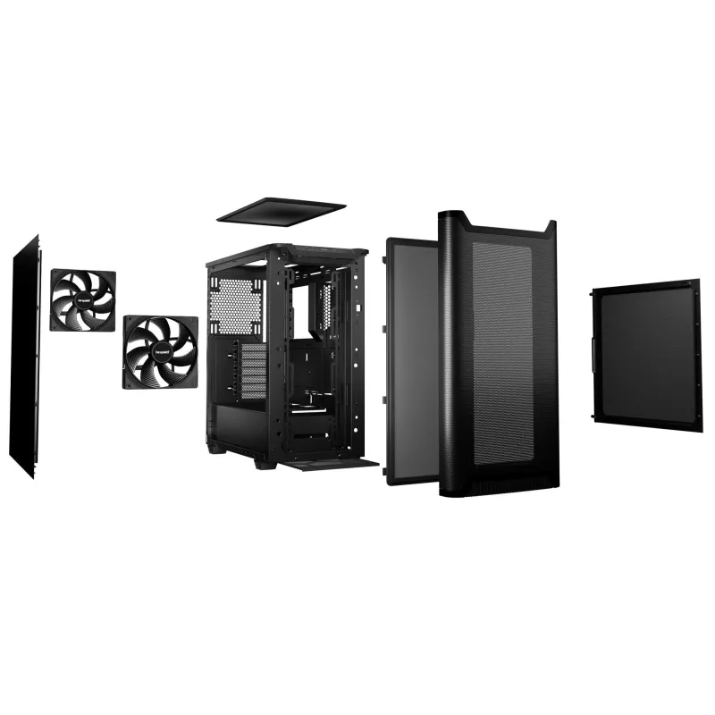 Case-BE QUIET-PURE BASE 501-MidiTower-Not included-ATX-MicroATX-MiniITX-Colour Black-BG074