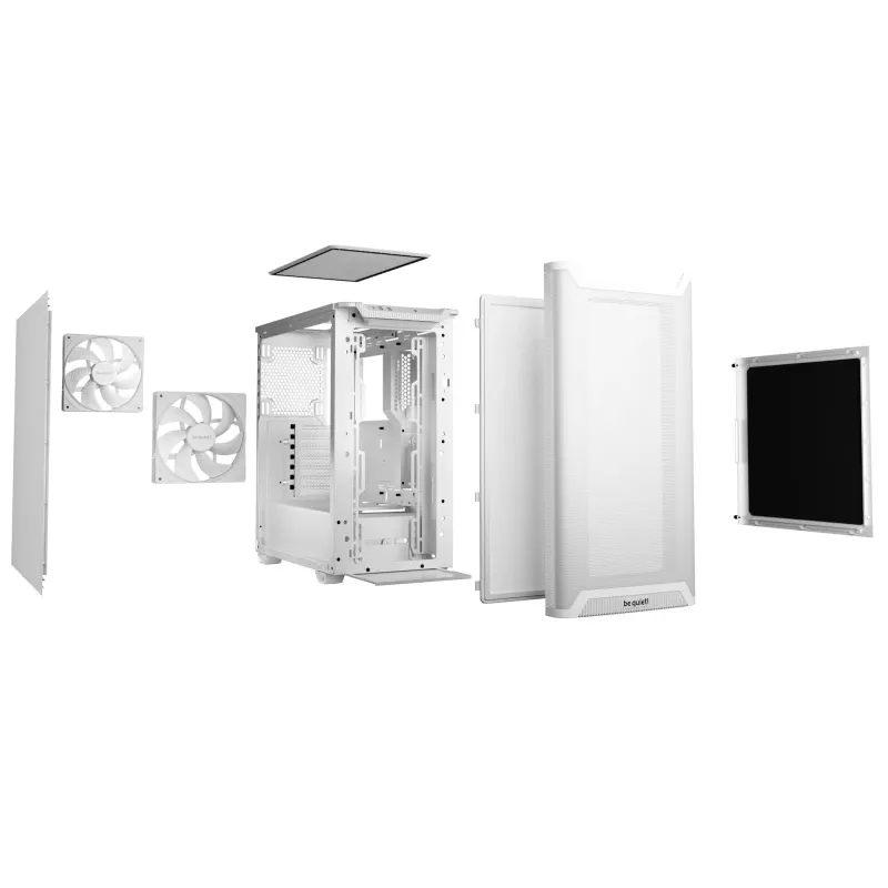 Case-BE QUIET-PURE BASE 501-MidiTower-Not included-ATX-MicroATX-MiniITX-Colour White-BG075