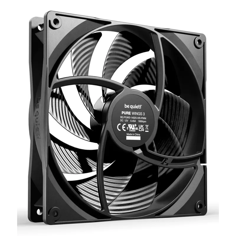 Case fan 140mm pure wings 3-pwm hs 3pack bl138 be quiet