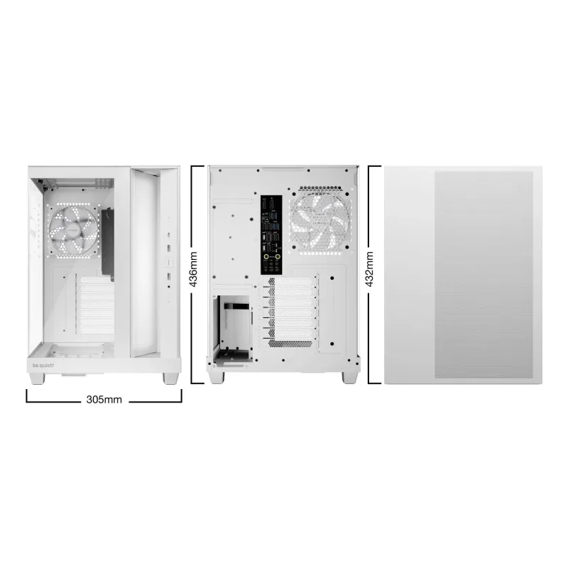 Case-BE QUIET-ATX-micro ATX-Mini-ITX-White-Midi Tower-PC-BGW86