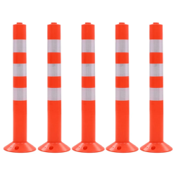 vidaXL ceļa stabiņi, 5 gab., plastmasa, 75 cm