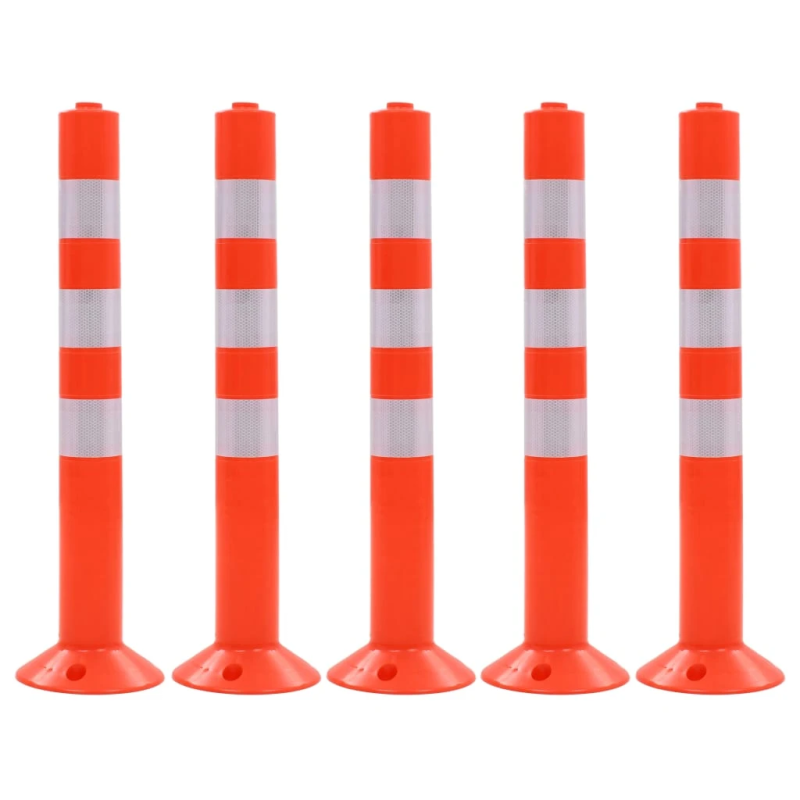 vidaXL ceļa stabiņi, 5 gab., plastmasa, 75 cm