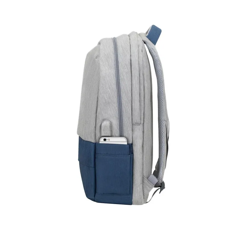 Nb backpack anti-theft 17.3-7567 grey-dark blue rivacase