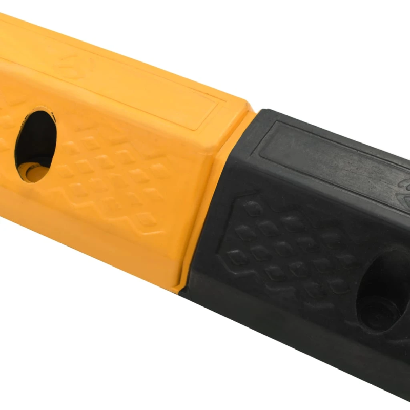 vidaXL automašīnu atdures barjeras, 2 gab., 49x15x9 cm, gumija