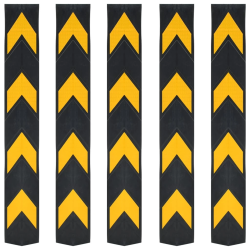 vidaXL atstarojoši stūru aizsargi, 5 gab., gumija, 80 cm