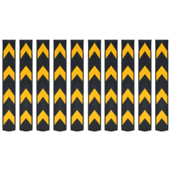 vidaXL atstarojoši stūru aizsargi, 10 gab., gumija, 80 cm