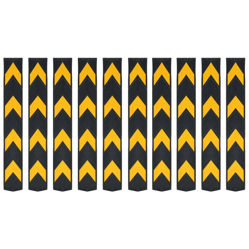 vidaXL atstarojoši stūru aizsargi, 10 gab., gumija, 80 cm