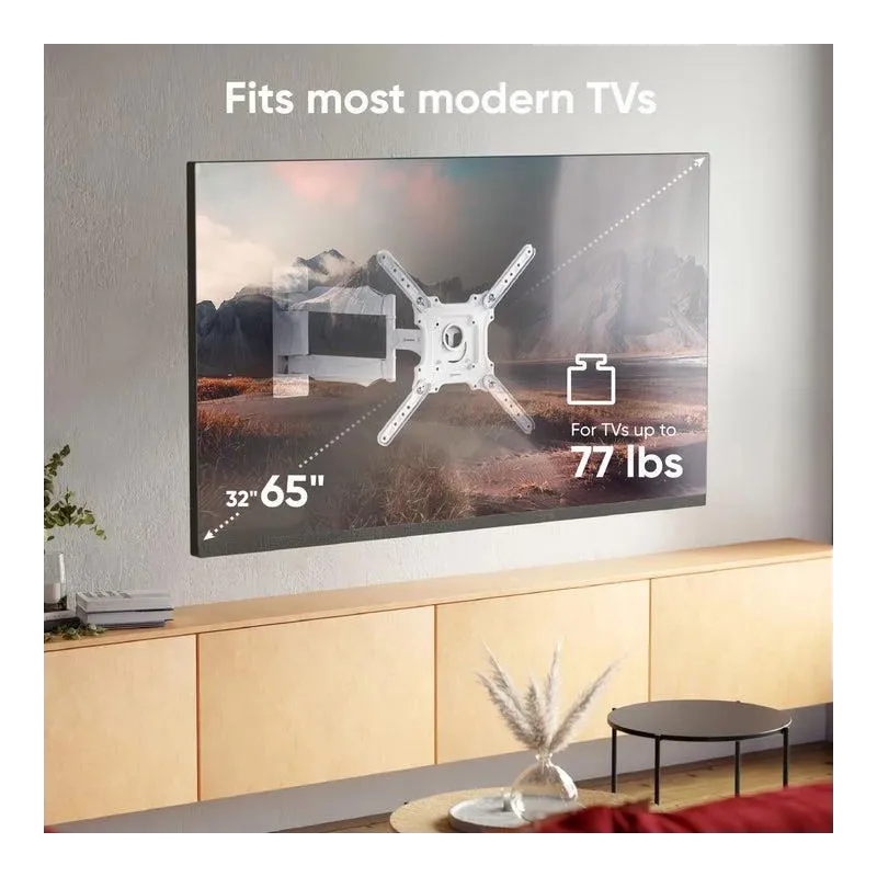 Tv set acc wall mount -32-65-white m4-w onkron