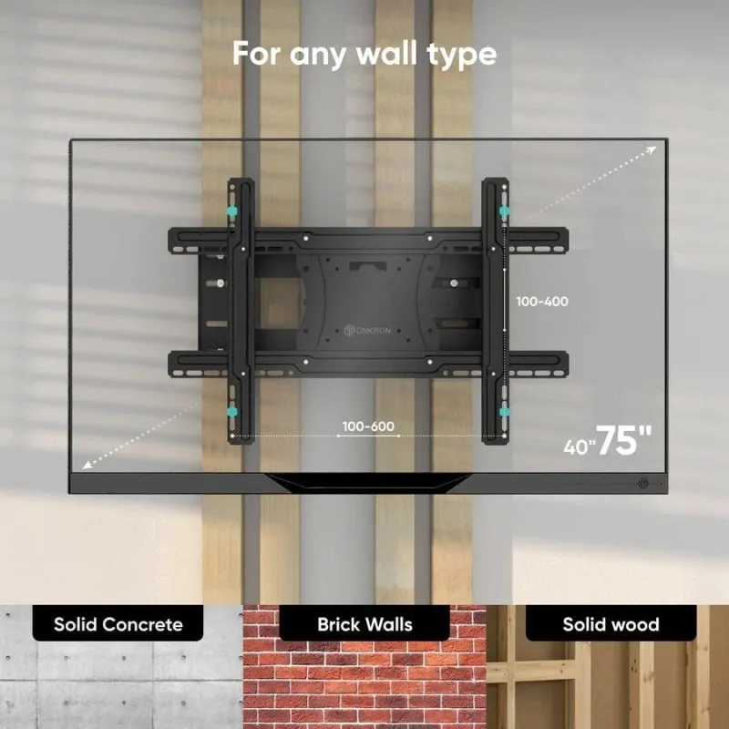 Tv set acc wall mount-40-75-black m7l-b onkron