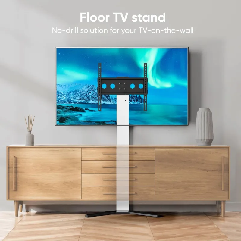 Tv set acc floor stand -26-65-white ts1140-w onkron