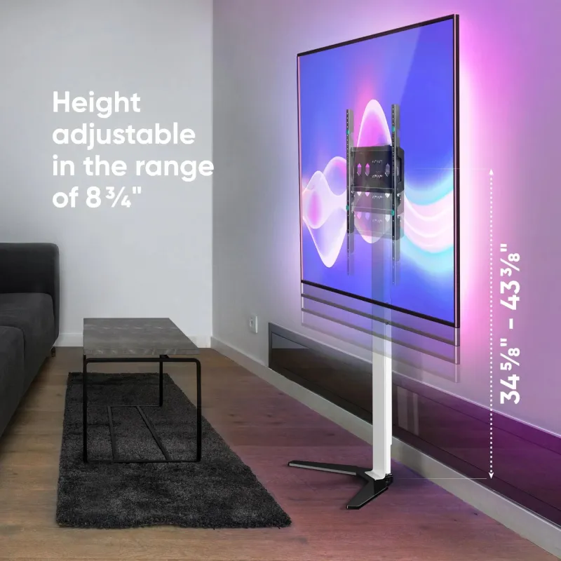 Tv set acc floor stand -26-65-white ts1140-w onkron