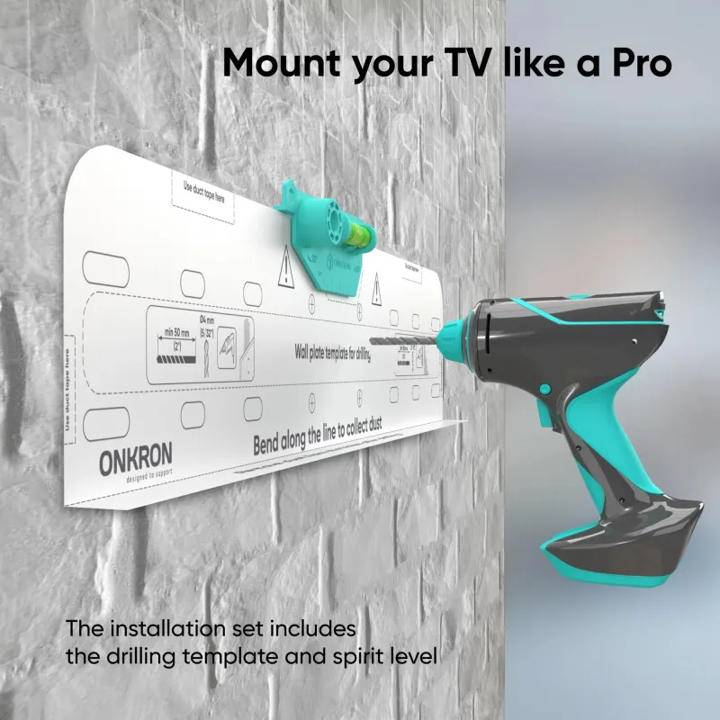Tv set acc wall mount -32-70-white tm5-w onkron