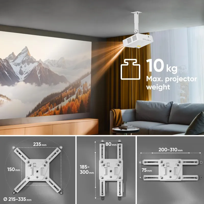 Projector acc mount-white k3a-w onkron