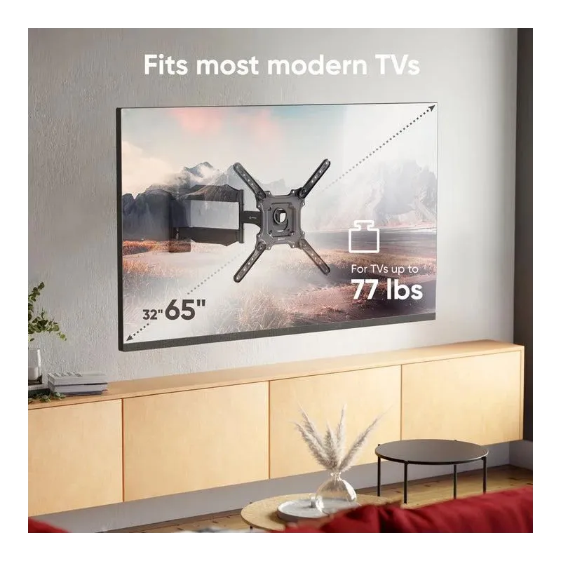 Tv set acc wall mount -32-65-black m4-b onkron