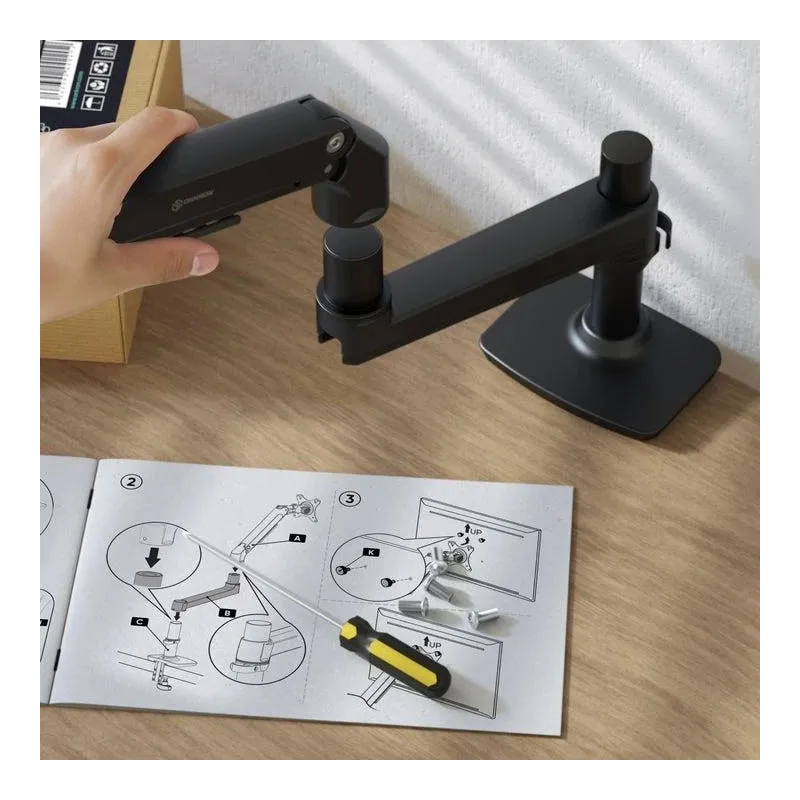 Monitor acc desk mount-17-38 black ms75-b onkron
