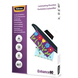 Laminator pouch matt-a4 80 100pcs 5452103 fellowes