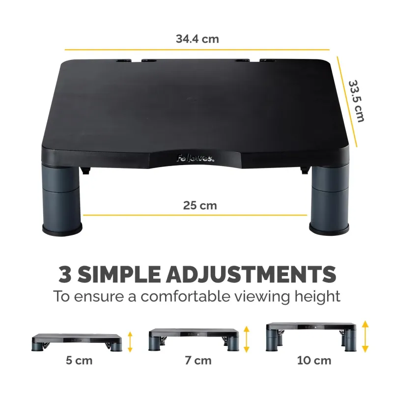 Monitor acc riser standard-graphite 9169301 fellowes