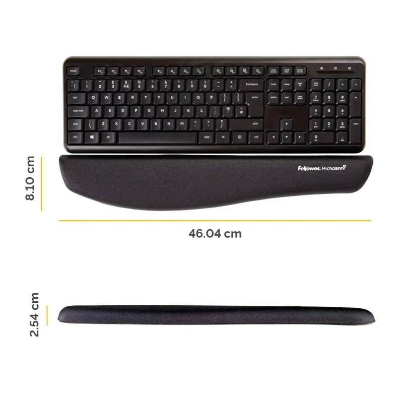 Keyboard acc wrist support-black 9252103 fellowes